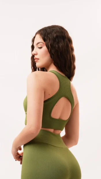 VALERIA Backless Bra | Ribbed Knit